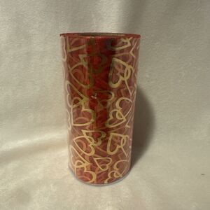 Offray Love Foiled Gold Hearts Craft Ribbon 5-Inch by 25-Yard 222598 250 Red